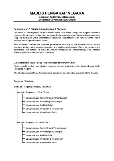 Term of Reference Majlis Pengakap Negara